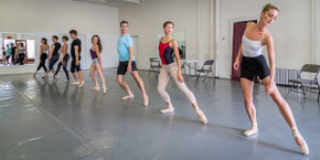 Murder Mystery at the Ballet in rehearsal, photo by Joseph S. Maciejko